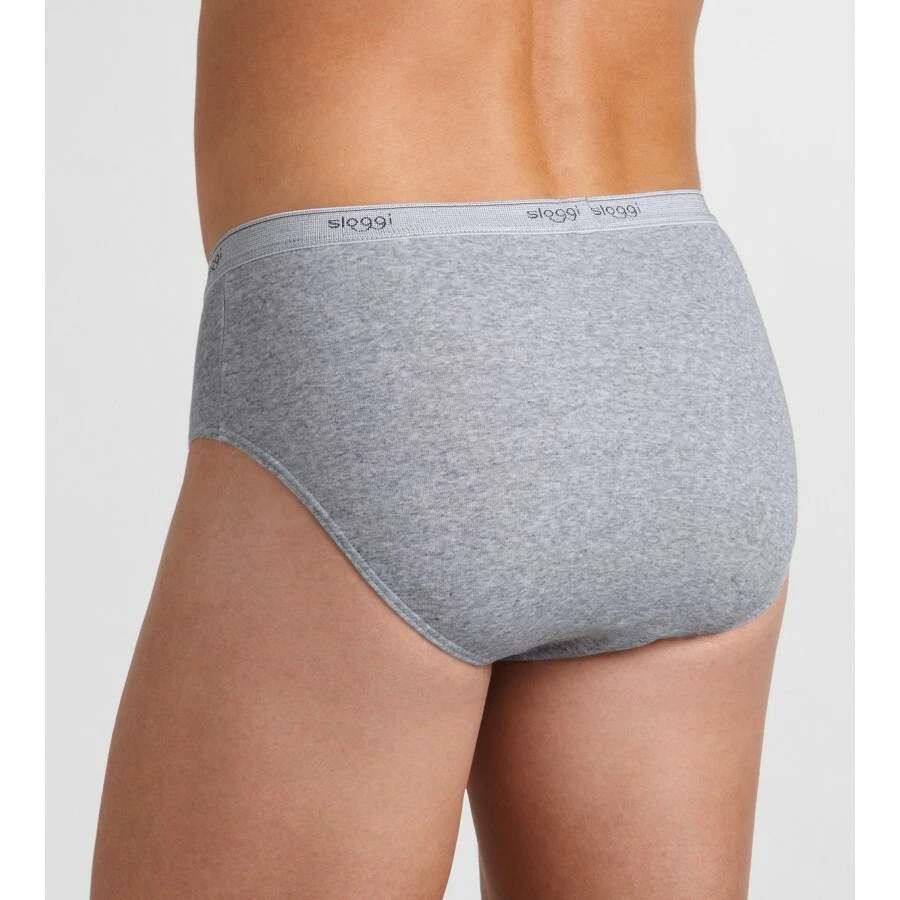 6 SLIP UOMO SLOGGI BASIC MIDI BIANCO-NERO-GRIGIO TAGLIE 3-4-5-6-7-8 - Immagine 4 di 4