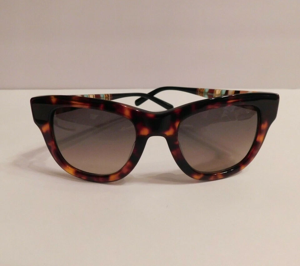 Missoni Brown Tortoiseshell Sunglasses / Signature Stripe Temples, Case Included - Image 2 of 4