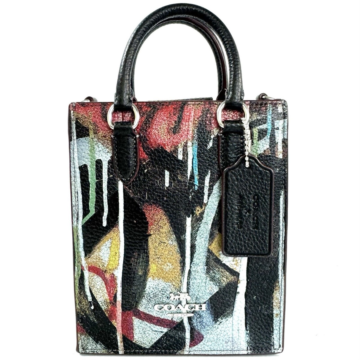 Coach CM213 Mint & Serf collaboration Mini tote Leather Canvas 
