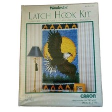 New Vintage Eagle Wonder Art Project Latch Hook Rug Kit  4120 Sealed 16" x 32"