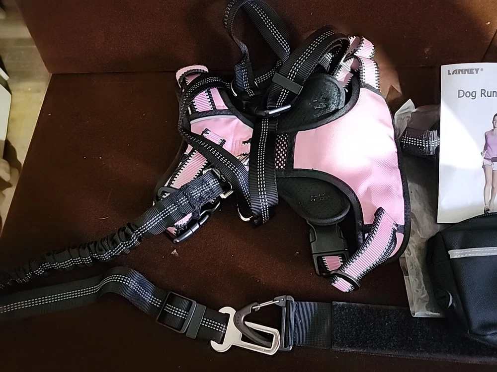 Dog Harness #PET  Stretch Lease Harnes And Dog Running Lease That Dooks To Your