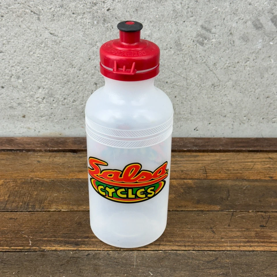 Botella de agua vintage Salsa Cycles blanca transparente especializada EE. UU. 00s 90s Race MTB A Foto 4 de 4
