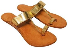 Women's Kolhapuri Soft Leather Chappal Flats ST2024 Indian ethnic US size 6-11