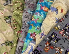 Lot Of 6 - Uniform Scrubs Tops Size XS, Disney, Sesame Street, Mickey, Oscar  