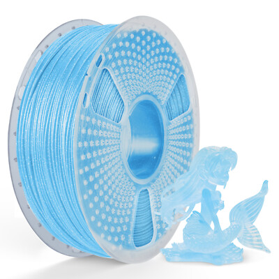SUNLU 1.75MM PLA Twinkle Filament für 3D-Drucker funkeln Blau 1KG Spule
