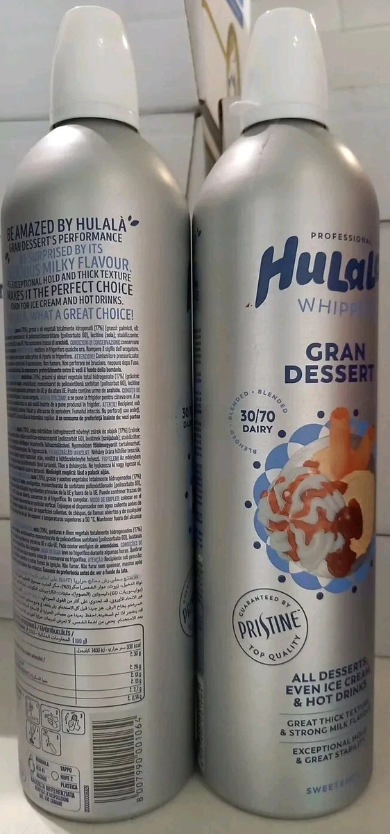 2 Stück Gran Dessert Professional Hulala Creme Spray 700 ml