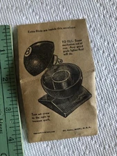 Vintage Brown & Bigelow 8 Ball Novelty Table Top Lighter Flints Envelope Only