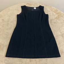 Gap Womens Black WOOL BLEND Sleeveless Round Neck Lined Shift Dress Size 4