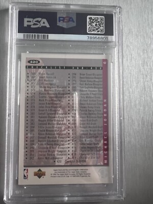1994 UD collectors choice michael jordan silver signature gem mint