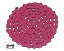 YBN  BMX 1/SPEED BICYCLE STEEL CHAIN 1/2 X 1/8 X 112 PINK