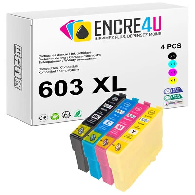 PROMO : Lot de 4 cartouches d'encre compatibles avec Epson 603 XL Etoile de Mer