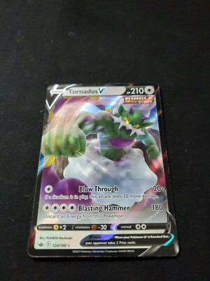 tornadus v pokemon card value 057-070-S6H-B - - Japanese - - RR Weakness Lightning 2 Resistance Fighting Tornadus V 124/198 Chilling Reign