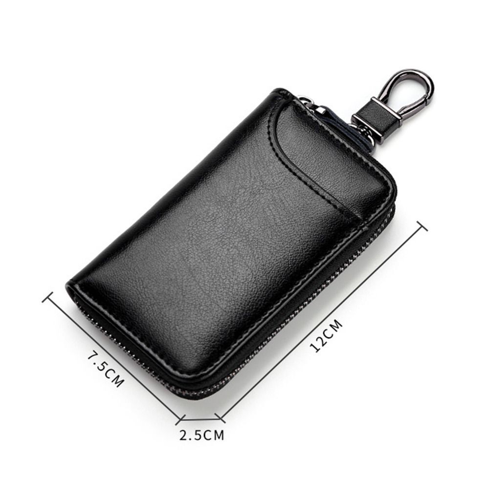 Card Bag Genuine Leather Zipper Car Key Bag Key Pounch Key Case