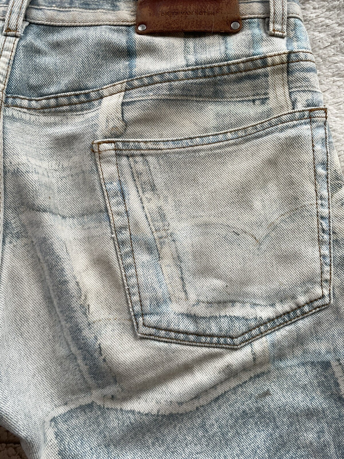 Dries Van Noten Patchwork Engraved Jeans 2006 Siz… - image 4