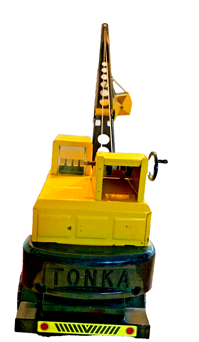 Vintage 1970's Mighty Tonka Mobile Crane Truck w/ Clam Bucket