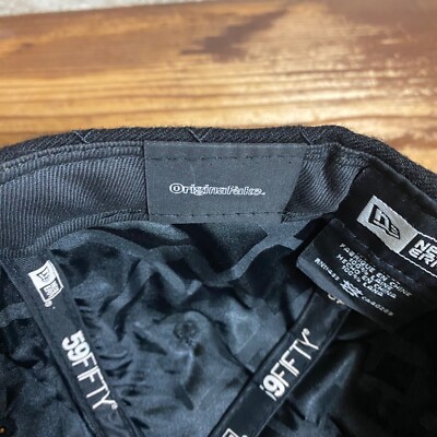 KAWS × OriginalFake × NEW ERA Hat Cap Black 7 1/2 59.6cm MEDICOM