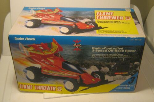 Vintage RADIO SHACK Flame Thrower II Radio Controlled 2 Speed Racer NEW #60-4138 - Picture 1 of 7
