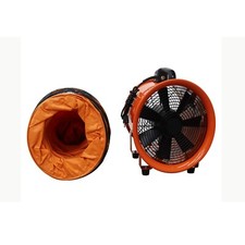 14'' Axial Fan Cylinder Pipe Spray Booth Paint Fumes Blower Extractor 110V 750W