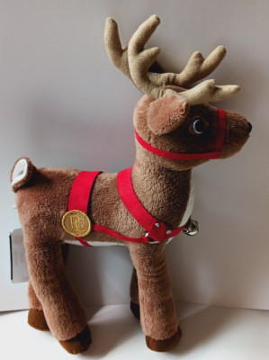 Cute Plush Hallmark Polar Express Reindeer 14  Christmas Holiday Stuffed Animal