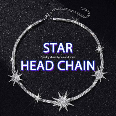 Silver Star Rhinestone Headband - Sparkling Hair Accessory Amazon.com : JEAIRTS Rhinestone Headband Silver Star Hair  main image 2
