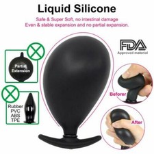 Huge Big Inflatable Plug Expandable Pump Men Women Adults Silicone Bondage BDSM