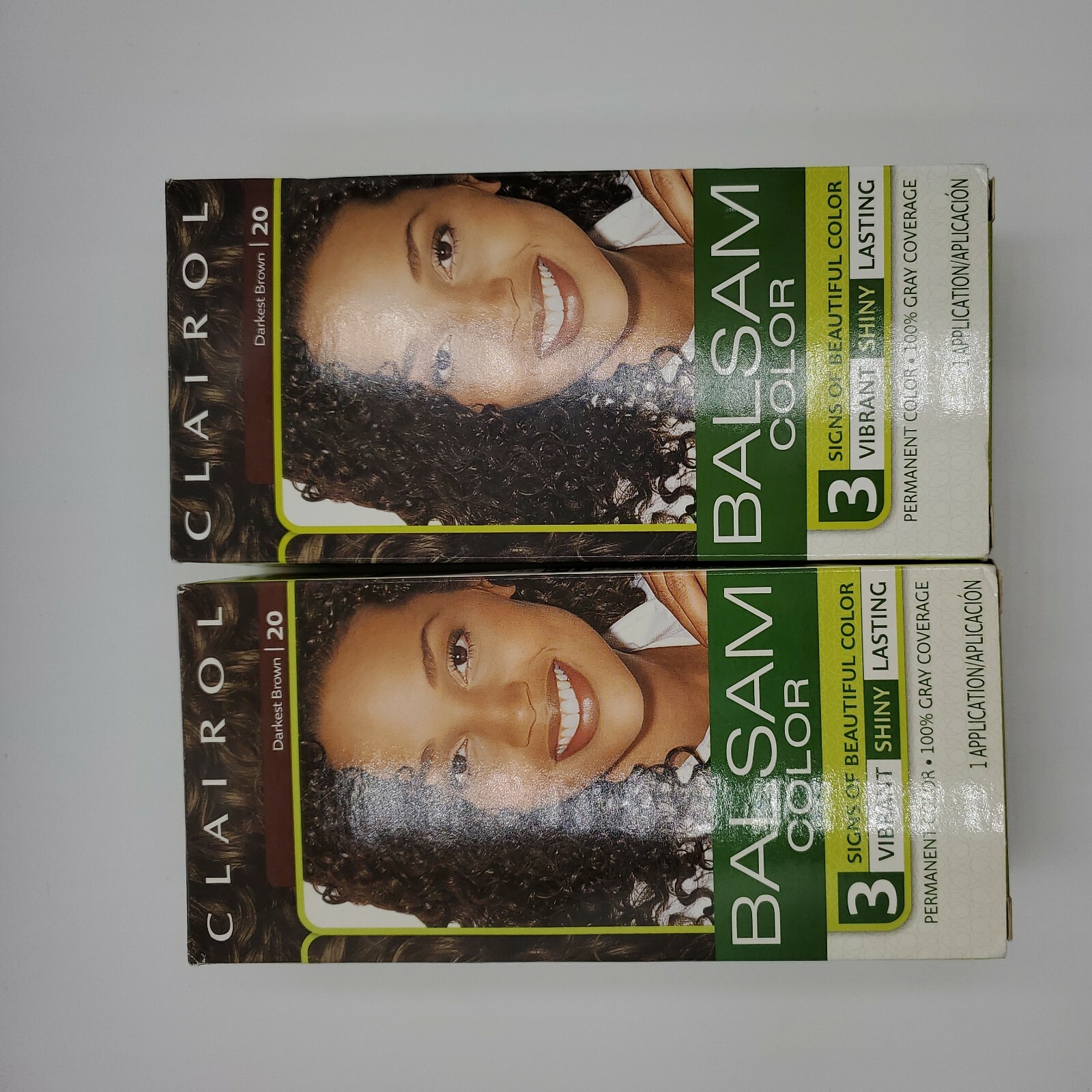 Clairol Balsam 20 Darkest Brown Hair Color Vibrant Shiny Lasting Gray Cover