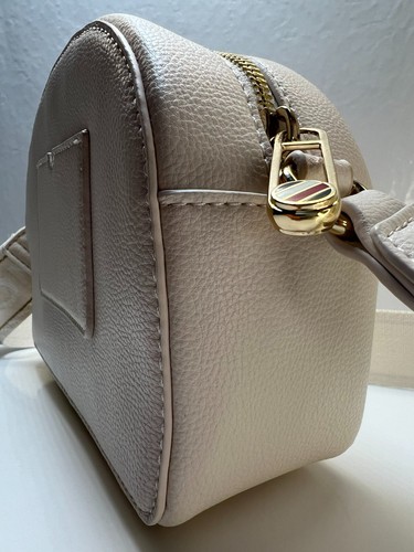 Tommy Hilfiger Damen Umhängetasche Weiß Creme Gold Handtasche Crossbody Zip Bag - Bild 10 von 24