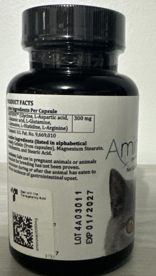 AminAvast Kidney Support Support Cats and Small Dogs 300mg 60 capsules