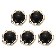 5pcs Silver Faux Pearl Buttons 20mm Plastic Round Sewing Craft Button #15