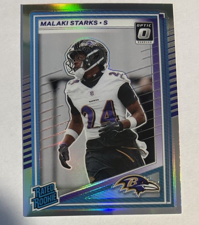Malaki Starks - Ravens - 2025 Donruss Rated Rookie 346 (RC) Optic Holo Preview