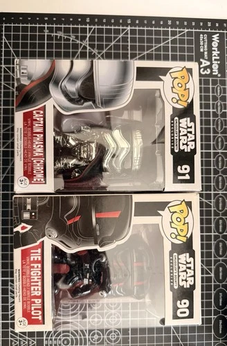 Funko Star Wars Smuggler's Bounty Exclusive Captain Phasma & TIE Fighter Pop! V…