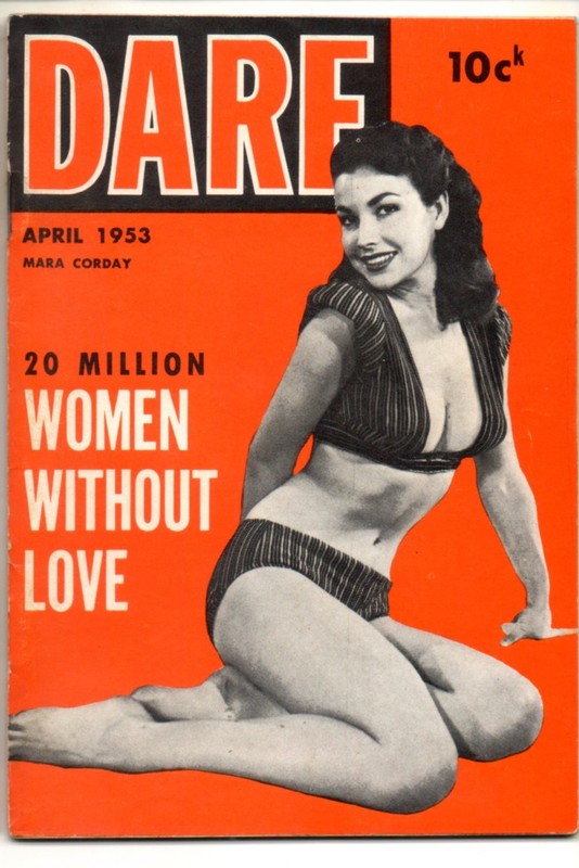 DARE MAGAZINE APRIL 1953.  MARILYN MONROE, LILI ST. CYR, LYNN ROEBUCK, LOLLO