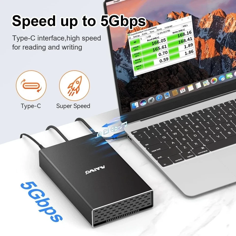 External SAS/SATA Enclosure - 2.5/3.5 inch SSD/HDD, SAS to USB3.1 Converte - Image 3 of 4