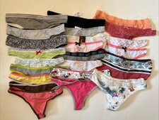 Lot of 24 Women Cotton Thongs Underwear Size XS-L Bulk Sale 