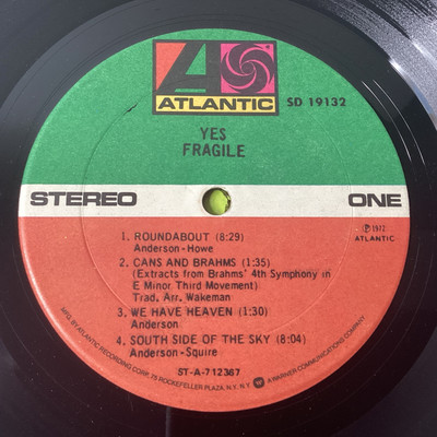 Yes Fragile Atlantic 1972 Lp Vinyl SD 7211 Gatefold | eBay