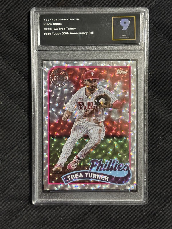 2024 Topps Series 1 - 1989 Topps Baseball Foil Trea Turner #89B-56