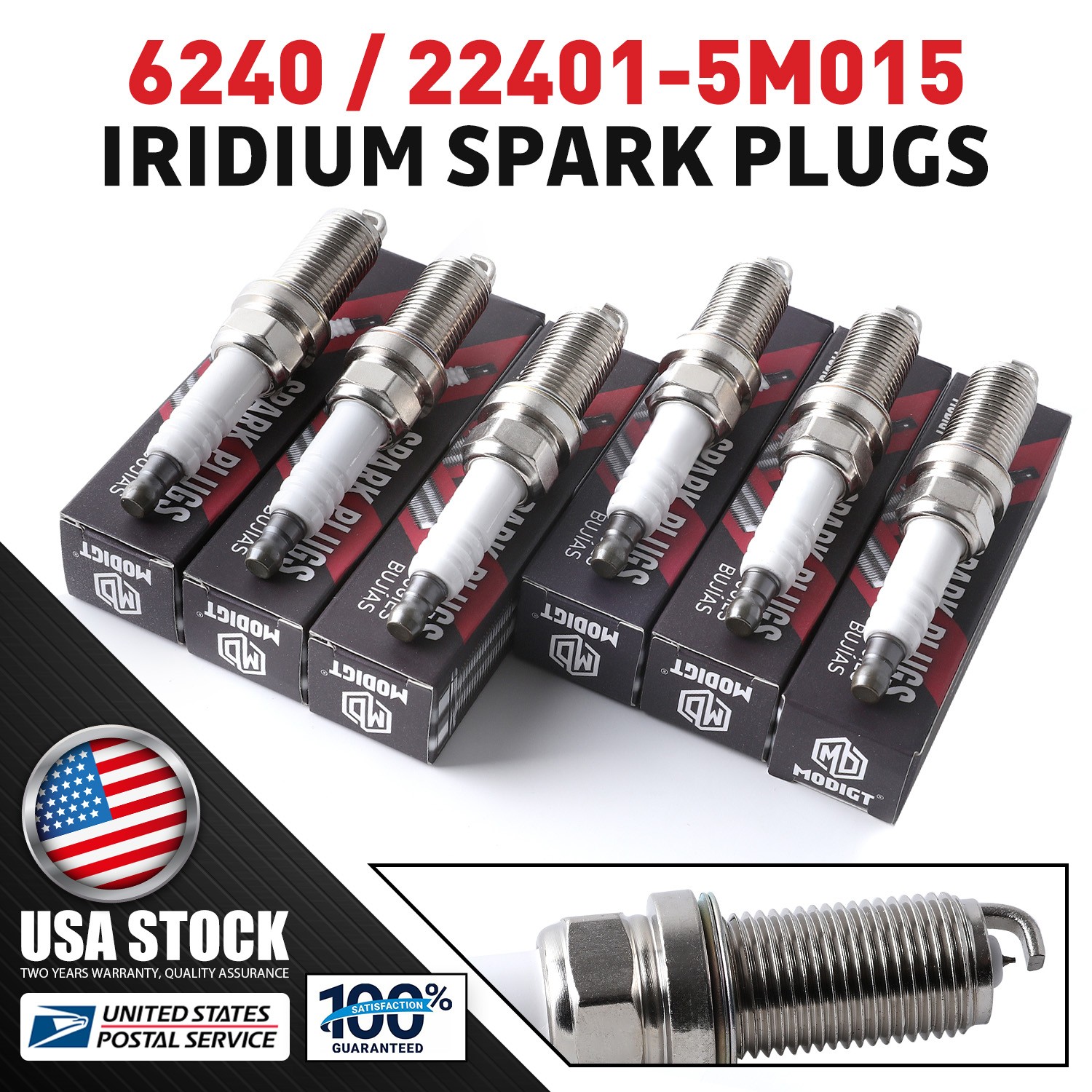 Set of 6 For NGK Iridium Spark Plugs for NISSAN 22401-5M015 PLFR5A11 Genuine