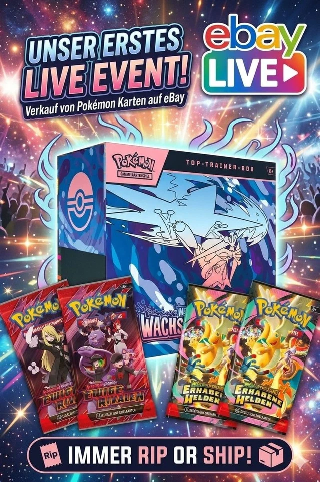 🎴 Pokémon Rip or Ship LIVE – Top Sets & ETBs Erhabene Helden + Ewige