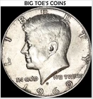 1969-D KENNEDY HALF DOLLAR 40 % SILVER,  BEAUTIFUL RARE  COIN, FAST SHIPPING