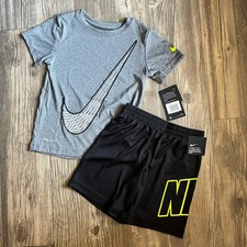 Nike Boys Toddler Dri-Fit Shorts Set 2 Piece T-Shirt Shorts - Size 5 - NWT