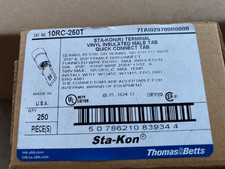  250 PACK Sta-Kon 10Rc-250T Male Disconnect, Yellow, 16-14Awg