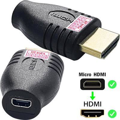 micro HDMI Buchse auf HDMI Stecker Adapter Verbinder Vergoldet 1080p 3D 4K