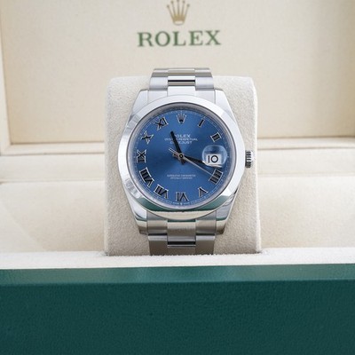 Rolex DateJust 41mm 126300 Blue Roman Dial Stainless Steel | BNIB | Box & Papers