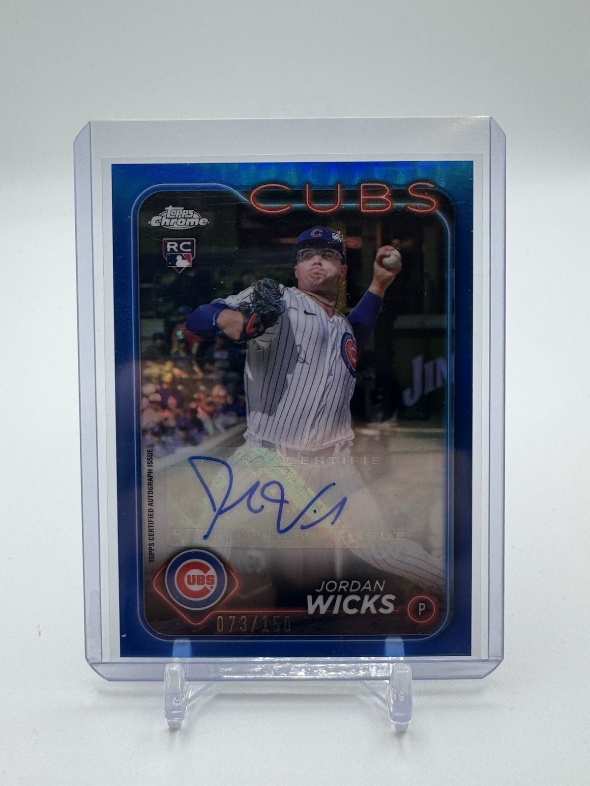 2024 Topps Chrome - Rookie Autographs Jordan Wicks  BLUE /150 RA-JWS (AU, RC)