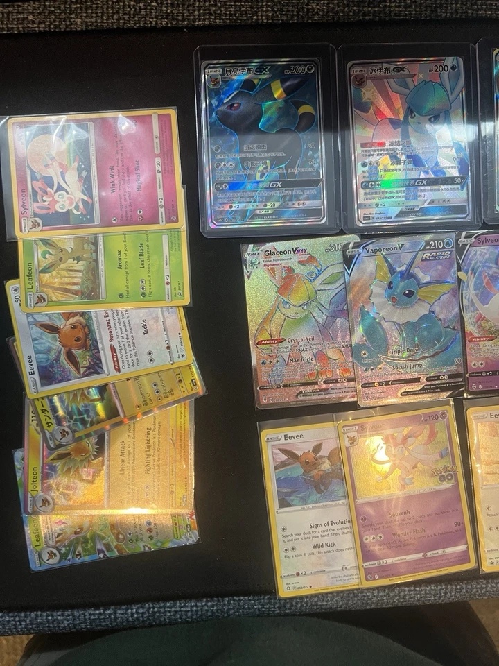 Eeveelutions Pokemon 卡收藏 批量 Holos Full Arts Hits 复古 Wotc 更多 — 第 3/4 张图片
