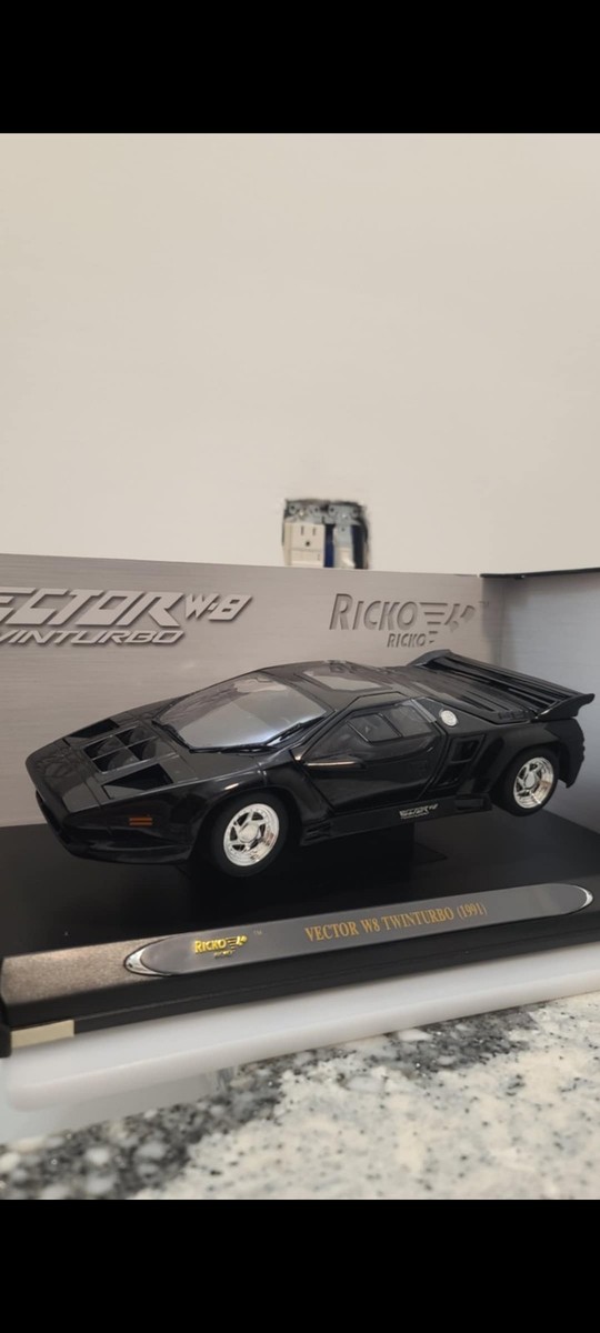 🔥RICKO RICKO 1:18 VECTOR W8 TWIN TURBO Diecast Model Car HONG