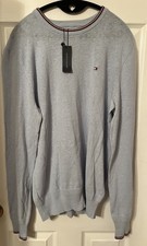 NWT Tommy Hilfiger Light Blue Men  s Medium Lightweight Sweater