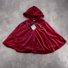 Disney Anna Cape Hooded Faux Fur Trim Red Girls Size 6 Frozen Princess