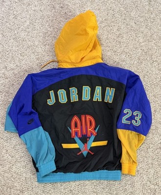 Vintage 90's Nike Air Jordan Windbreaker Jacket Embroidered Color
