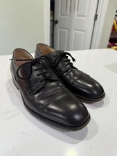 vintage bally rogers cap toe nappa black leather style flex Dress Shoes Size 9
